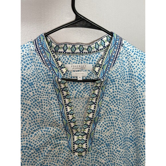 Foxcroft For Appleseeds Wrinkle Free Tunic Size 16P - Picture 3 of 9
